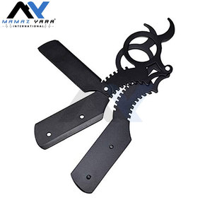 Rasoir droit professionnel allemand Black Dragon avec manche à insertion par le doigt pour rasage de près de la barbe - Product Image 3
