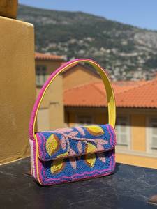 Bolso de Hombro Bordado con Cuentas para Mujer, Bolso de Hombro Bordado a Mano con Cuentas, Bolso de Mano Bordado Floral con Cuentas, Estilo Vintage - Product Image 2