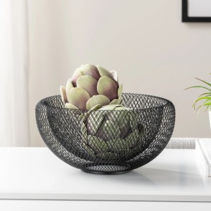 Mini bol décoratif en métal blanc pour fruits, centre de table élégant, décoration moderne pour la maison, bol de service et utilisation stylée - Product Image 6
