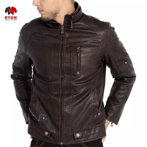 Veste en cuir sur mesure Ryan Pro Gear pour hommes avec logo personnalisé, design ODM - Product Image 2