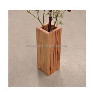 Vases en bois massif maison et vases à fleurs en bois décoratifs et taille personnalisée prix bon marché avec produit de vente - Product Image 4