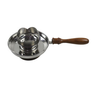 Quemador de Bakhoor Religioso de Acero con Mango de Madera, Soporte Tradicional Árabe para Incienso y Carbón, Quemador de Fragancia para el Hogar - Tendencia en Quemadores - Product Image 1
