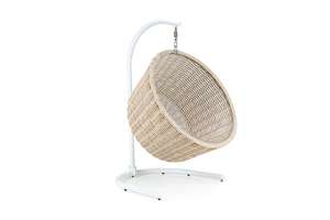 Elegante Silla Colgante de Ratán PE con Soporte Resistente, Diseño Contemporáneo, Muebles ATC Modelo Costa para Jardín y Ocio - Product Image 2