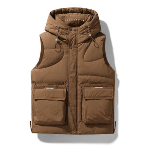 Chaleco de Invierno Personalizado para Hombre, Estilo Aviador, Chaqueta Bomber Marrón y Negra, Transpirable, Estilo Casual - Product Image 3