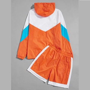 Survêtement d'été tendance pour homme, coupe oversize, couleur unie, en polyester/nylon, personnalisable, respirant, coupe-vent, short de jogging - Product Image 3