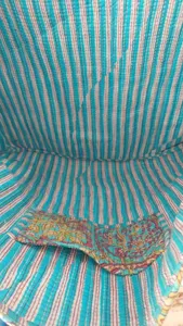 Sac fourre-tout en coton bleu ciel pour femmes, style bohème, imprimé floral, sac à main décontracté d'été avec fermeture éclair pour femmes - Product Image 5