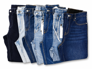 Jean en denim délavé Halston pour homme, taille haute, coupe droite, en coton léger, style décontracté printemps - Product Image 6