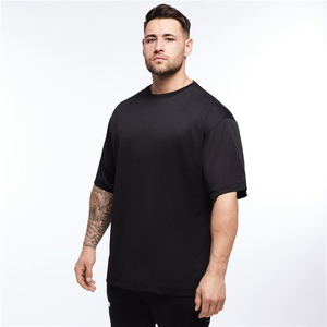 OEM Custom Men's Baggy Style T-<b>Shirt</b> 10pcs Front Logo Quick Dry Breathable Made in Tri-Cot Mesh <b>Polyester</b> Knitted Fabric OEM - Product Image 4