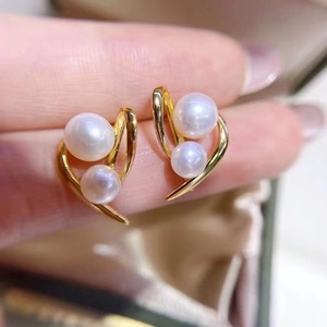 Pendientes Clásicos de Plata de Ley S925 con Perlas Grandes de Agua Dulce Moradas para Mujer, Diseño Sencillo y Resistente - Product Image 3
