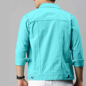 Top Quality Men <b>Jeans</b> Jacket Wholesale Custom Solid Color Denim Jacket Pakistan Export Manufacturer Apparel - Product Image 3