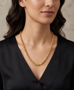 DIVYORO Women's Classic Gold Plated Rope <b>Chain</b> Necklace Party Jewelry - Product Image 3