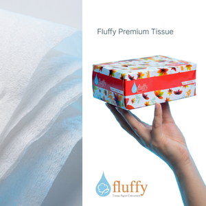 FLUFFY - Paquete de 200 Toallitas Faciales de Pulpa de Madera para Limpieza Facial (100 Toallitas x 2 Capas) en Caja SAVER - Product Image 2