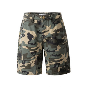 American Style High Street Camo Cargo Shorts Cotton <b>Drawstring</b> Loose Fit Casual Retro Capri Shorts <b>Men</b> OEM Wholesale - Product Image 2