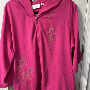 Sudadera con capucha de alta calidad, gruesa, de 2 piezas, con cremallera, para mujer, con pedrería, nuevo estilo, logotipo personalizado, talla grande, sudadera con pedrería para mujer - Product Image 1