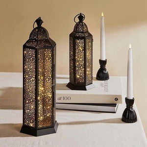 Centre de table en métal doré en forme de croissant de lune et d'étoile, décoration de table islamique pour le Ramadan, l'Aïd, les mariages et l'aménagement intérieur pour les fêtes musulmanes - Product Image 5