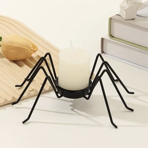Black Iron Candle Stick Holder with Deer and <b>Tree</b> Cutout Design for Christmas Home <b>Decoration</b> - Product Image 4