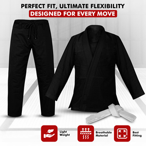 Kimono de Jiu-Jitsu Brasileño (BJJ) Aprobado por la IBJJF para Hombre |   Kimono de Jiu Jitsu Brasileño Preencogido con Cinturón Gratis |   Entrenamiento Ligero - Product Image 5