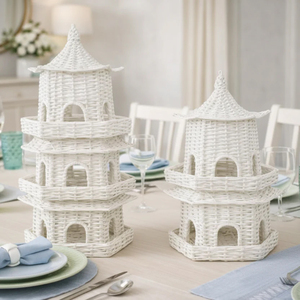 Elegant Natural <b>Rattan</b> Pagoda Decorative Ornament for Home Interior Wicker Decor OEM Manufacturer - Product Image 1