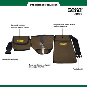 SONO J919B Outil de jardinage professionnel pour attacher les branches, avec poignée en plastique et sac banane grand format en tissu non-tissé, pour usage industriel, DIY et OEM, 1 mois - Product Image 2