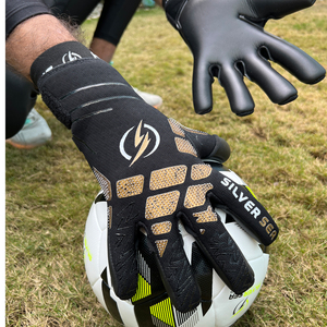 <b>Silver</b> Sea Sports Premium 2026 German Latex Unisex Goalkeeper <b>Gloves</b> Hybrid Flat Finger Soccer Goalkeeper <b>Gloves</b> - Product Image 2
