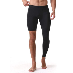 Men's Compression One Leg Tights Pants Breathable <b>Knee</b> Length Spandex/Polyester Basketball Sportswear Running Gym Sport Fitness - Product Image 2