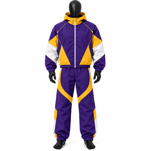 Conjuntos cortavientos en oferta para adultos, diseño de camuflaje, con cremallera, forro polar interior, cuello cortavientos y capucha ajustable. - Product Image 1