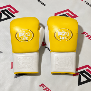 No Boxing No Life, gants de boxe en cuir véritable, entièrement noirs, sur mesure, à lacets, séchage rapide, pour le sparring et les arts martiaux mixtes. - Product Image 4