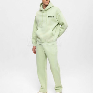 Ensemble de survêtement d'hiver pour homme de haute qualité, à capuche, uni, 100% coton, écologique, vêtements décontractés pour un style détendu et les activités - Product Image 3