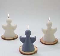 Maßgefertigte Form Handgemachte Paraffin-Wachs Lavendel-Duftkerze Ungiftige Kunstkerze Minimalistische Wohndekor-Geschenkidee für Weihnachten und Muttertag