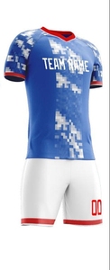 Camiseta de Fútbol Personalizada para Hombre, Malla Azul, 100% Poliéster, Números del Equipo Impresos en Tackle Twill, Manga Corta, Transpirable, Corte Regular - Product Image 5