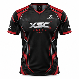 Maillots d'équipe professionnels pour hommes, vêtements d'e-sport |   Noir, rouge et six variations de couleurs |   Fabricant OEM ODM |   X Sports City | - Product Image 1