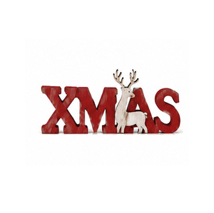 Wooden <b>Xmas</b> Sign With <b>Reindeer</b> Traditional Christmas Decor Handicraft - Product Image 1