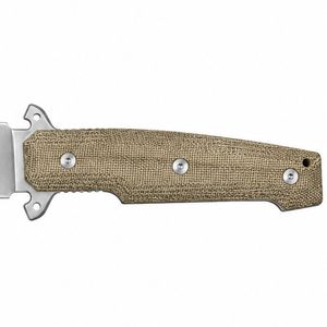 Fixed Blade Hunting Knives with Satin Silver Clip Point Blade and Textured Tan Handle for <b>Outdoor</b> Camping Bushcraft and Field - Product Image 5