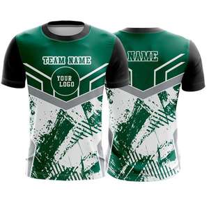Camiseta de E-Sports Sublimada con Cuello Redondo, Secado Rápido, Poliéster, Unisex, Adulto, Diseño Negro, Blanco y Dorado, Gamer 00 - Product Image 3