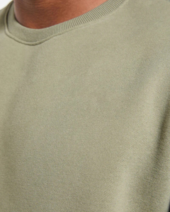 Sweat-shirt à col rond pour homme, coupe classique, en molleton, personnalisable avec logo, manches longues, couleur unie, tricoté, à prix bas, vente en gros - Product Image 4