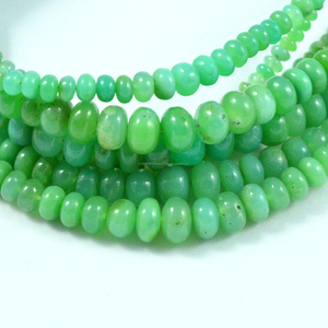 Chrysoprase africaine naturelle de qualité supérieure en forme de rondelle lisse brin de perles de pierres précieuses pour la fabrication de bijoux cadeaux de meilleure qualité - Product Image 4