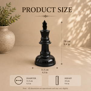Exclusive <b>Chess</b> King Sculpture Hand Polished Stone Finish Premium <b>Table</b> Decor Elegant Home Office Display Accent Figurine - Product Image 2