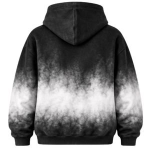Sweat à capuche oversize pour femme Sigma Gamma Rho, tie-dye, noir et blanc, avec lettres grecques personnalisées imprimées, pull décontracté en molleton, streetwear - Product Image 2