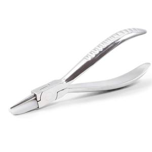 CHAIN SNIPE HALF ROUND <b>FLAT</b> NOSE JAWS TIP POINTS DENTAL ORTHODONTIC PLIERS DIY JEWELRY MAKING SATIN FINISH STAINLESS STEEL TOOLS - Product Image 1