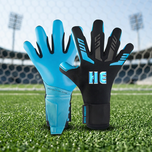 Gants de gardien de but personnalisables, paume avant en latex allemand 4 mm, dos en néoprène avec injection de silicone, découpe hybride en caoutchouc, languette en T - Product Image 4