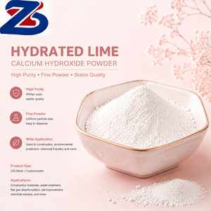 ผงแคลเซียมไฮดรอกไซด์สีขาว ปูนขาวไฮเดรต Ca(OH)2 เกรดอุตสาหกรรม สำหรับตลาดโลก - Product Image 1