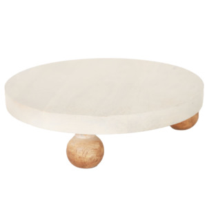 Support de présentation en bois artisanal minimaliste à motif animal, blanc crème - Socle de décoration pour la maison, vente en gros - Product Image 1