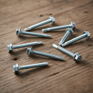 Tornillos PDC de Acero al Carbono C1022A Clase 8 con Acabado de Zinc Azul Blanco, Resistentes a la Corrosión, Rosca Profunda y Gruesa para Madera/Metal, con Arandela Hexagonal - Product Image 3