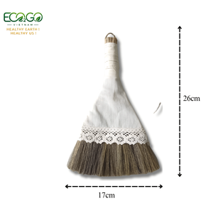 Woven Grass <b>Broom</b> with Ivory Lace Decorative Mini <b>Broom</b> Cottagecore Farmhouse Wall Decor Rustic Kitchen Accent Housewarming Gift - Product Image 6