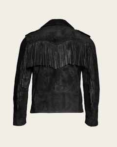 Premium Quality Western Fringe <b>Suede</b> Leather <b>Jacket</b> Stylish Cowboy Fashion Outerwear Manufacturer Wholesale Supply - Product Image 2