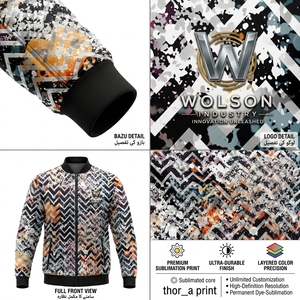 Wholesale Custom Eco-Friendly Breathable Winter Bomber Sublimation <b>Jacket</b> for Teams Fitness Training <b>Gym</b> Activities Outdoor - Product Image 5