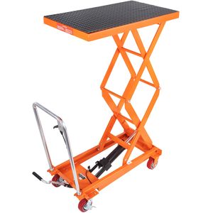 Nueva Carretilla Elevadora Hidráulica con Capacidad de 770 lb, Altura de Elevación de 59 Pulgadas, Diseño Manual de Doble Tijera, 4 Ruedas Antideslizantes para Granjas - Product Image 1