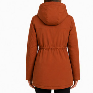 Women's Long Hooded Parka <b>Jacket</b> featuring <b>Warm</b> Fleece Interior, <b>Waterproof</b> Windproof Fabric and Modern Slim Fit Winter Fashion - Product Image 2