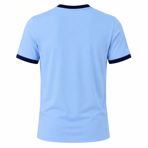 เสื้อยืดเจอร์ซีย์ผ้าฝ้าย 100% หนานุ่ม แต่งขอบยางยืดตัดกัน เสื้อลำลอง สกรีนโลโก้ได้ เสื้อยืดเปล่าคุณภาพพรีเมียม เสื้อยืดผู้ชาย - Product Image 6