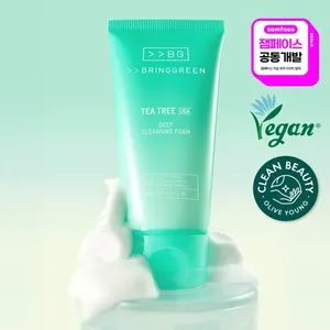 BRINGGREEN Tea Tree Cica schiuma detergente profondo 120ml detergente per il viso - Product Image 1
